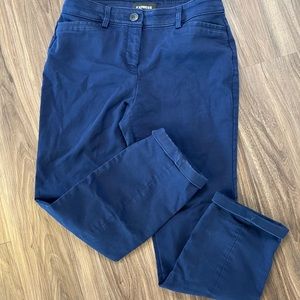 EXPRESS Women Blue Ankle Length Straight Pant | 2S